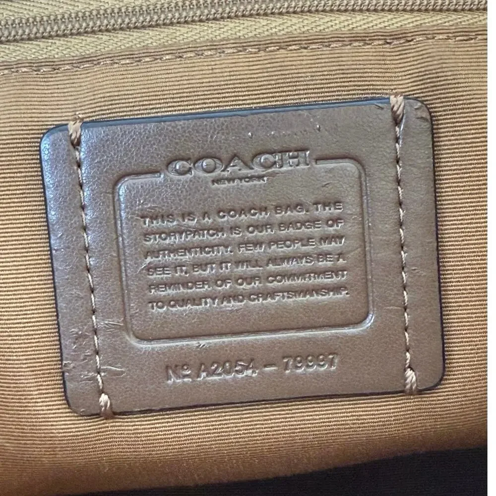 Coach Prairie Satchel Shoulder Crossbody Bag Polished Pebble Leather Chalk 79997
